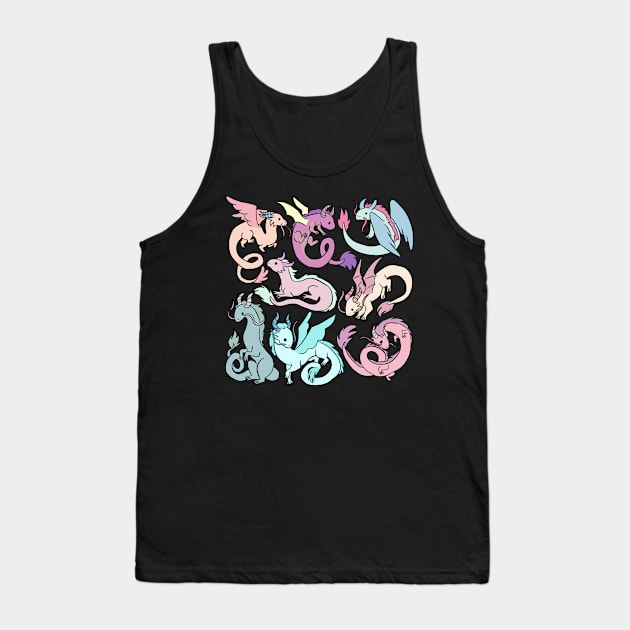 Cute dragons illustration Tank Top by Yarafantasyart